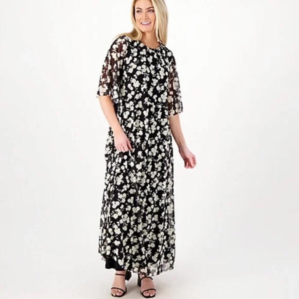 GIRL WITH CURVES Mesh Maxi Dress A591122